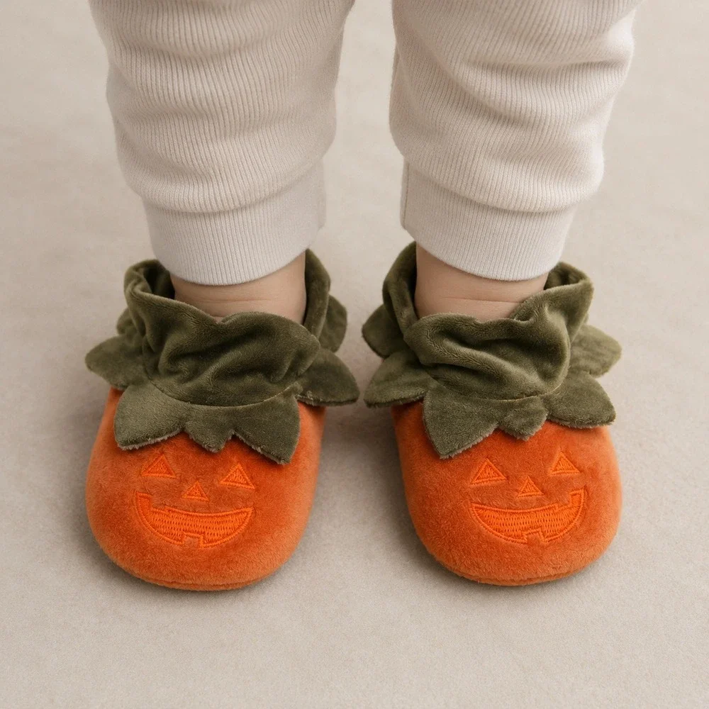 Old Navy Unisex Baby NWT 12-18M Halloween Pumpkin & Bat Slipper 2 Bundle Spooky